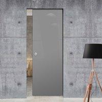 Eclisse 10mm Gloss Grey Colour Glass Syntesis Pocket Door - 7024