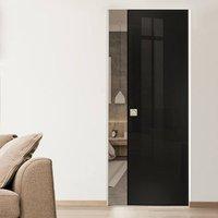 Eclisse 10mm Gloss Black Colour Glass Syntesis Pocket Door - 9005