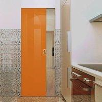 eclisse 10mm gloss orange colour glass syntesis pocket door 2001