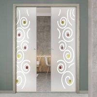 eclisse 10mm girandole murano design on clear or satin glass double po ...