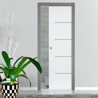 Eco Blanco Satin White Single Pocket Door - Prefinished