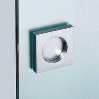 Eclisse V-522 Square Flush Pull Handle Pair for Glass Doors