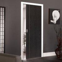 Eco Colour Argento Ash Grey Flush Painted Pocket Fire Door, 30 Minute Fire Rated - Pre-finished