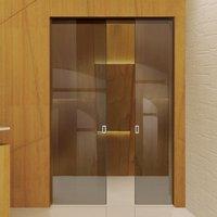 Eclisse 10mm Bronze Tinted Glass Double Pocket Door - No Design