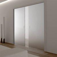 Eclisse Classic 8mm Satin Glass Double Doors and Double Pocket Cassette