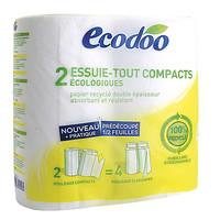 ecodoo recycled compact kitchen rolls 2 pack