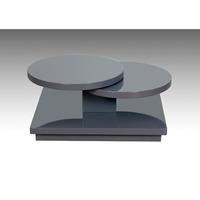 eclipse motion high gloss coffee table in taupe finish