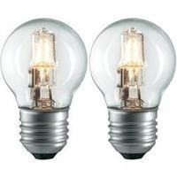 Eco halogen 75 mm Sygonix 230 V E27 28 W Warm white EEC: C Teardrop shape dimmable 2 pc(s)