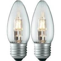 Eco halogen 93 mm Sygonix 230 V E27 40 W Warm white EEC: C Candle shape dimmable 2 pc(s)