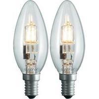 Eco halogen Sygonix 230 V E14 42 W Warm white EEC: C Candle shape dimmable 2 pc(s)