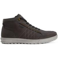 ecco ennio warm grey mens shoes high top trainers in multicolour