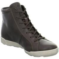 ecco crisp ii womens shoes high top trainers in brown