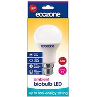 ecozone b22 ambient led biobulb 14 watt 100 watt equivalent