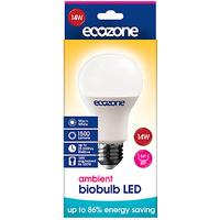 ecozone e27 ambient led biobulb 14 watt 100 watt equivalent