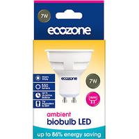 ecozone gu10 ambient led biobulb 7 watt 50 watt equivalent