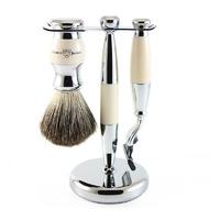 edwin jagger ivory chrome 3 piece shaving set