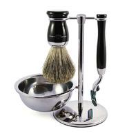 edwin jagger ebony 4 piece shaving set