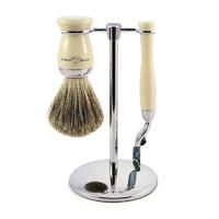 edwin jagger ivory chrome 3 piece shaving set