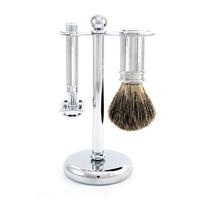 Edwin Jagger Chrome Lined 3 Piece Shaving Set