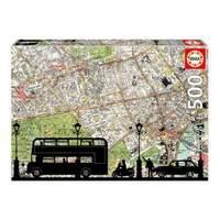 Edcua England: London Rush Hour Street Map 500pcs Jigsaw Puzzle (16731)