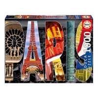 Educa France: Paris City Collage 1000pcs Jigsaw Puzzle (16757)