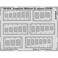 eduard template oblongs and steel square accessories