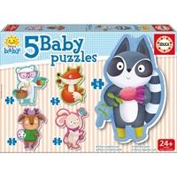Educa Baby Early Learning Cute little Animals Jigsaw Puzzles 5 Piece Set