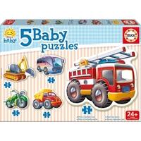 EDUCA Baby Early Learning Vehicles Jigsaw Puzzles 5 Piece Set