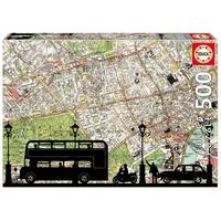 Educa Englan: London Rush Hour Street Map 500 Piece Jigsaw Puzzle