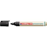 Edding 4-22001 EcoLine Chisel Tip Permanent Marker 22 Black