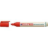 edding 4 22002 ecoline chisel tip permanent marker 22 red