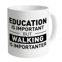 education walking mug