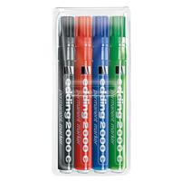 Edding 4-2000C-4 2000 C Permanent Marker 1.5-3mm Assorted Wallet of 4