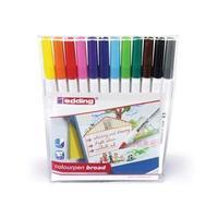 Edding Colouring Pens Broad Line Width 1-2mm Washable (Assorted Colours) Pack of 12