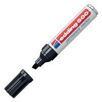 Edding 500 Permanent Marker Chisel Tip 2-7mm Line Black (1 x Pack of 10 Permanent Markers)
