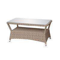 Eden Rattan Coffee Table with Glass Top