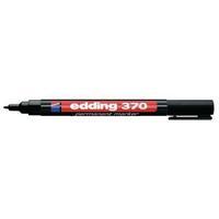Edding 370 Fine Permanent Black Marker Pack of 10 370-001