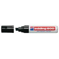 Edding 800 Permanent Marker Chisel Tip 4-12mm Black (1 x Pack of 5 Permanent Markers)