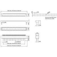 Edge connector (receptacle) LPV2S34 Total number of pins 34 No. of rows 2 econ connect 1 pc(s)