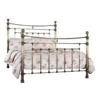 Edmond Metal Antique Brass Bedstead Superking