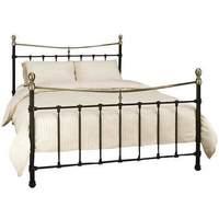 Edwardian II Bed Frame with Antique Bronze Edwardian II Black Bed Frame with Antique Bronze