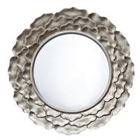 Edlyn Distressed Silver Leaf Round Mirror