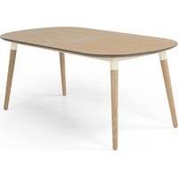 edelweiss extending dining table ash and white