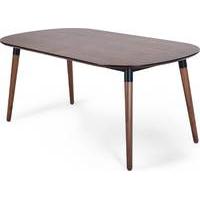 edelweiss extending dining table walnut and black