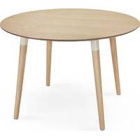 edelweiss round dining table ash and white