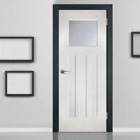 Edwardian Lightly Grained Pvc Door - Clear Toughened Safety Glass