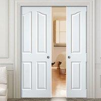 Edwardian White Double Pocket Doors