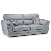 eden 3 seater fabric sofa grey