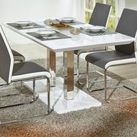 Edmonton Modern Extendable Dining Table In White High Gloss
