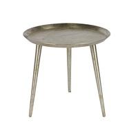 Edison Metal Side Table Large In Old Silver